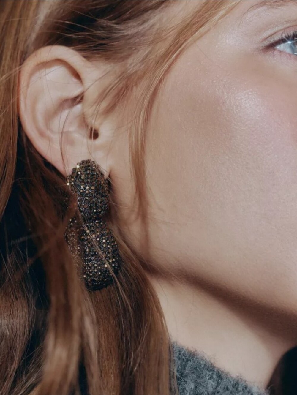 NEW! ZARA Elegant Black Crystal Drop Earrings - Women Jewelry